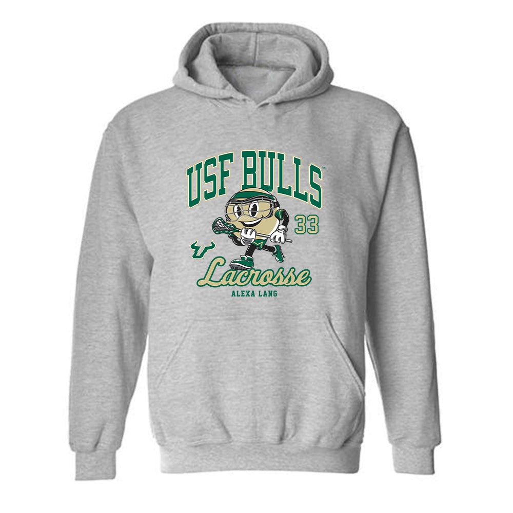 USF - NCAA Women's Lacrosse : Alexa Lang - Fashion Shersey Hooded Sweatshirt-0