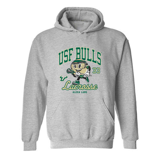 USF - NCAA Women's Lacrosse : Alexa Lang - Fashion Shersey Hooded Sweatshirt-0