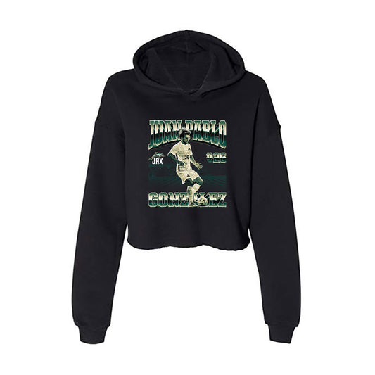 Jacksonville - NCAA Men's Soccer : Juan Pablo Gonzalez - Women's Crop Fleece Hoodie-0