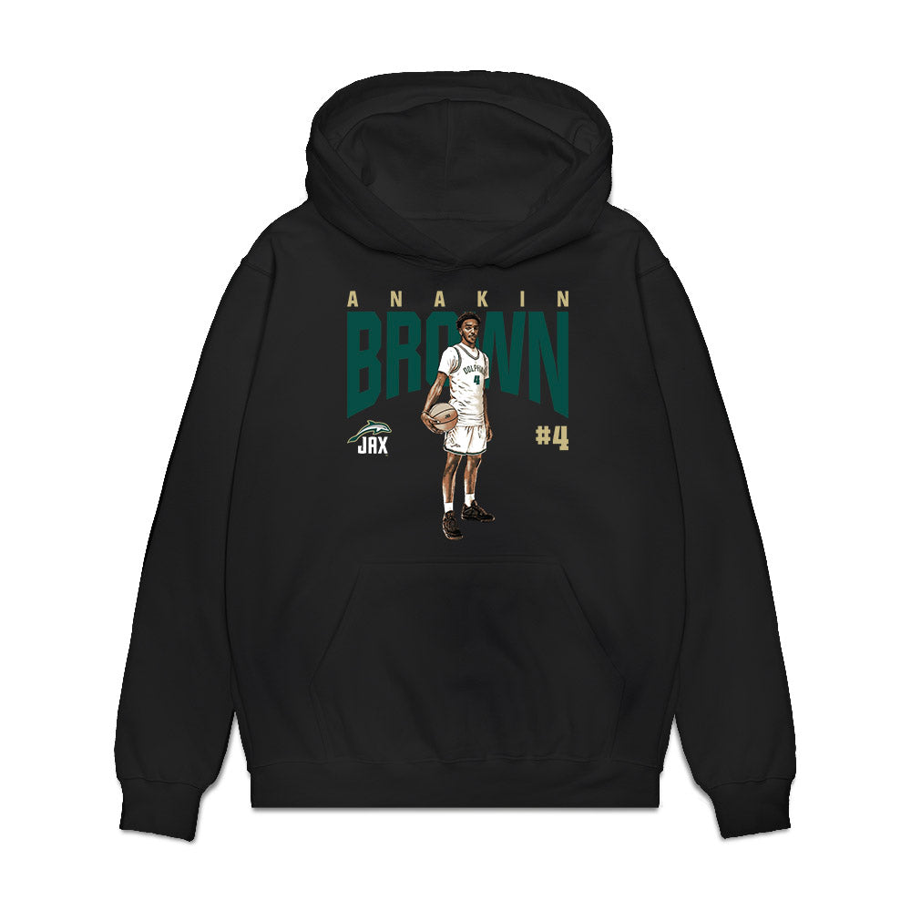 Jacksonville - NCAA Men's Basketball : Anakin Brown - Collage Premium Hooded Sweatshirt-0