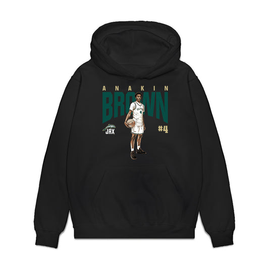 Jacksonville - NCAA Men's Basketball : Anakin Brown - Collage Premium Hooded Sweatshirt-0