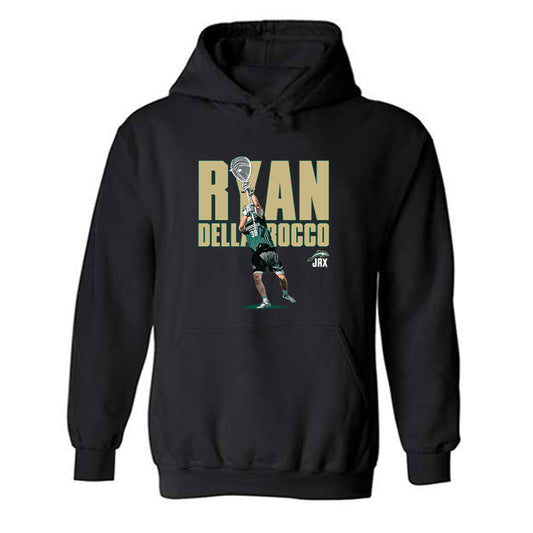 Jacksonville - NCAA Men's Lacrosse : Ryan Della Rocco - Player Collage Hooded Sweatshirt-0