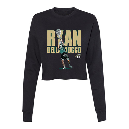 Jacksonville - NCAA Men's Lacrosse : Ryan Della Rocco - Player Collage Women's Cropped Crew Fleece-0