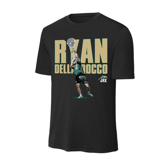 Jacksonville - NCAA Men's Lacrosse : Ryan Della Rocco - Player Collage Activewear T-Shirt-0