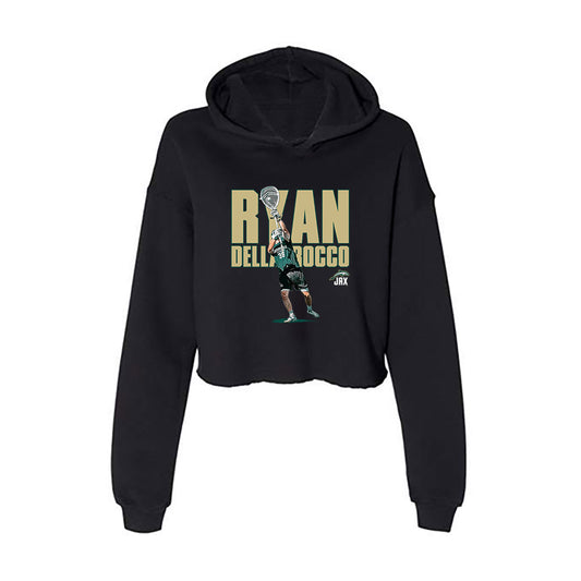 Jacksonville - NCAA Men's Lacrosse : Ryan Della Rocco - Player Collage Women's Crop Fleece Hoodie-0
