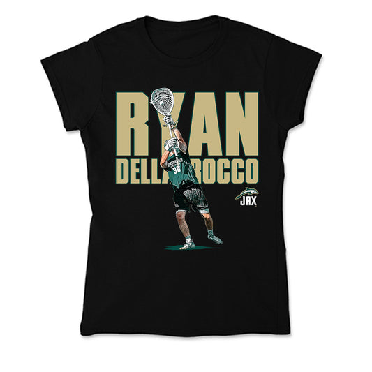 Jacksonville - NCAA Men's Lacrosse : Ryan Della Rocco - Player Collage Soft Style Women’s T-Shirt-0