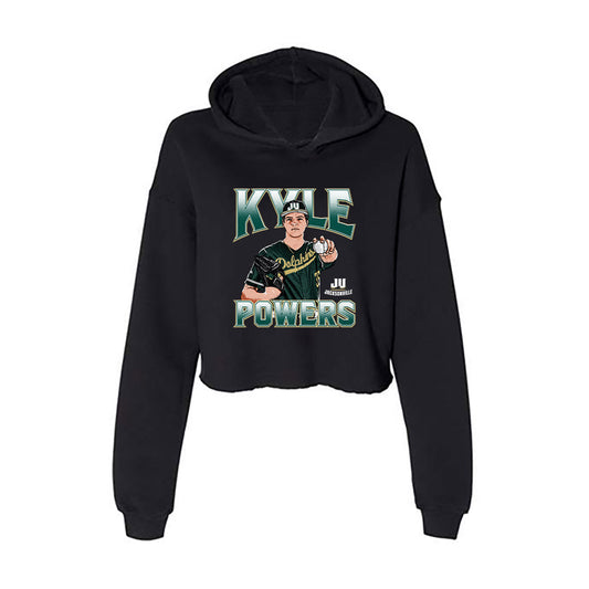 Jacksonville - NCAA Baseball : Kyle Powers - Player Collage Women's Crop Fleece Hoodie-0