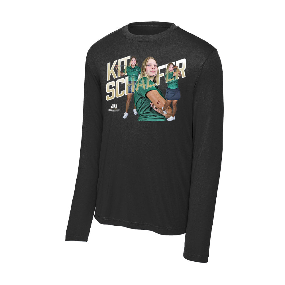 Jacksonville - NCAA Women's Golf : Kit Schaefer - Player Collage Activewear Long Sleeve T-Shirt-0