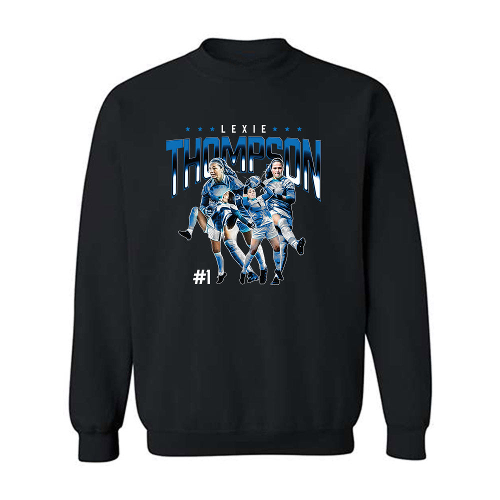 Buffalo - NCAA Women's Soccer : Lexie Thompson - Player Collage Crewneck Sweatshirt-0