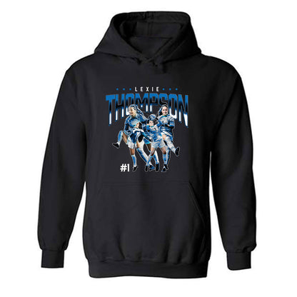 Buffalo - NCAA Women's Soccer : Lexie Thompson - Player Collage Hooded Sweatshirt-0