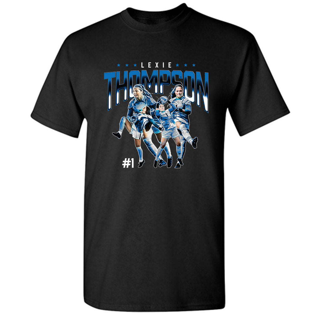 Buffalo - NCAA Women's Soccer : Lexie Thompson - Player Collage T-Shirt-0