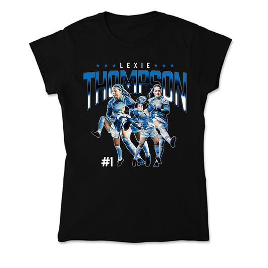 Buffalo - NCAA Women's Soccer : Lexie Thompson - Player Collage Soft Style Women’s T-Shirt-0