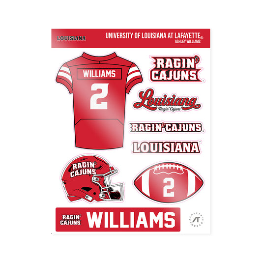 Louisiana - NCAA Football : Ashley Williams - Sticker Sheet-0