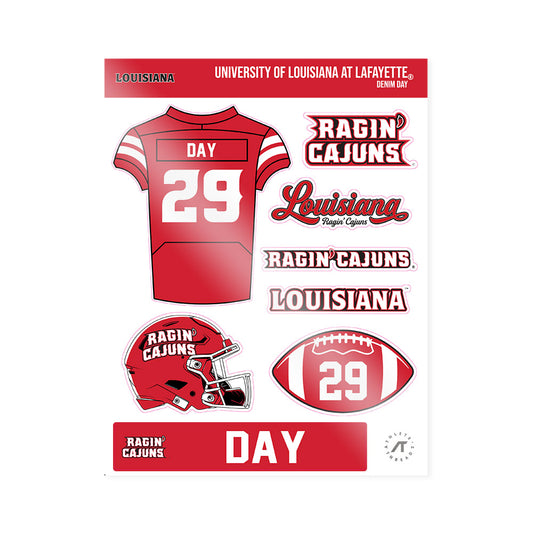 Louisiana - NCAA Football : Denim Day - Sticker Sheet-0