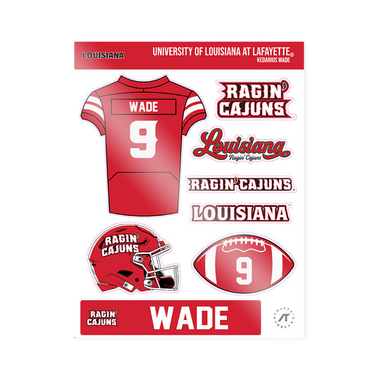 Louisiana - NCAA Football : KeDarius Wade - Sticker Sheet-0