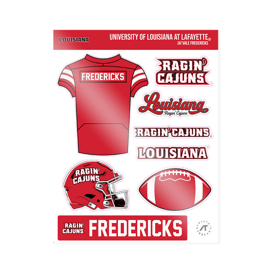 Louisiana - NCAA Football : Jai'Vale Fredericks - Sticker Sheet-0