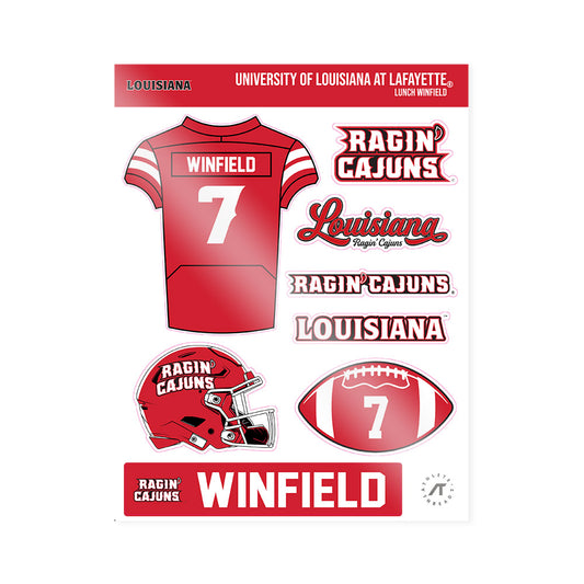 Louisiana - NCAA Football : Lunch Winfield - Sticker Sheet-0