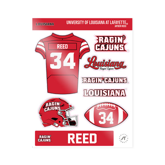 Louisiana - NCAA Football : Jayden Reed - Sticker Sheet-0