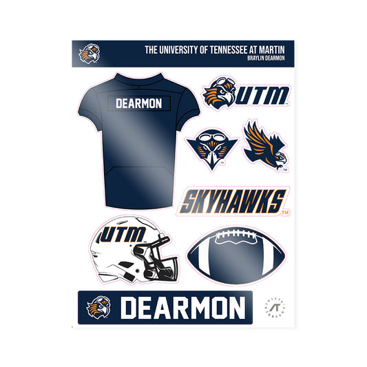 UT Martin - NCAA Football : Braylin Dearmon - Sticker Sheet-0