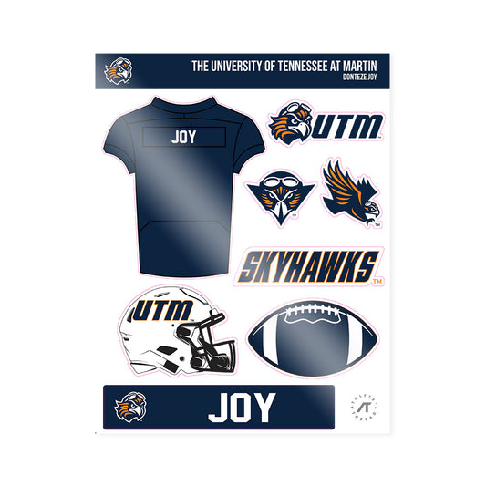 UT Martin - NCAA Football : Donteze Joy - Sticker Sheet-0