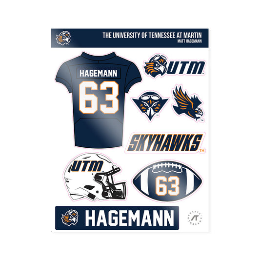 UT Martin - NCAA Football : Matt Hagemann - Sticker Sheet-0