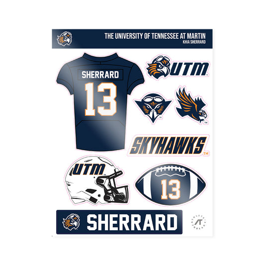 UT Martin - NCAA Football : Khia Sherrard - Sticker Sheet-0
