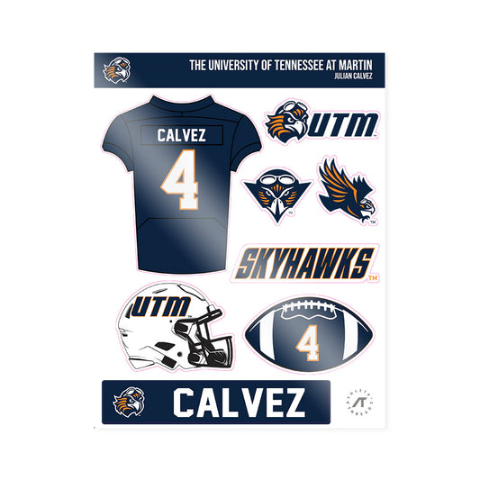 UT Martin - NCAA Football : Julian Calvez - Sticker Sheet-0