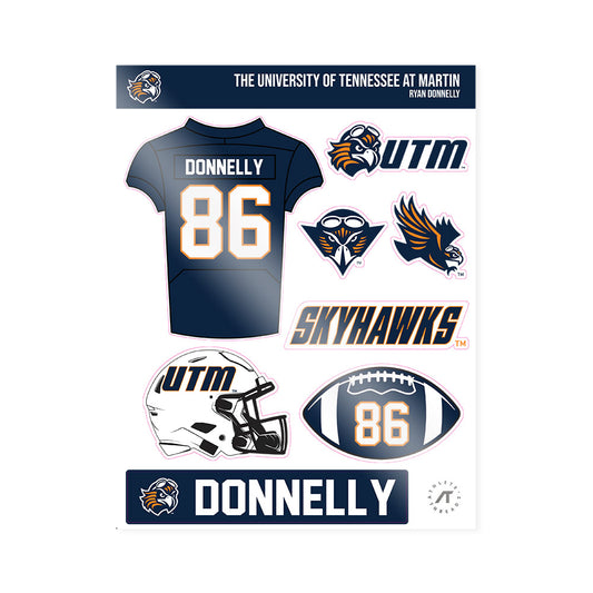 UT Martin - NCAA Football : Ryan Donnelly - Sticker Sheet-0