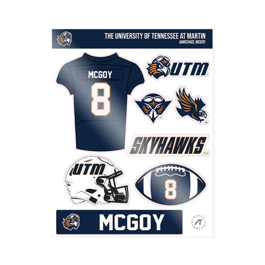 UT Martin - NCAA Football : JaMichael McGoy - Sticker Sheet-0