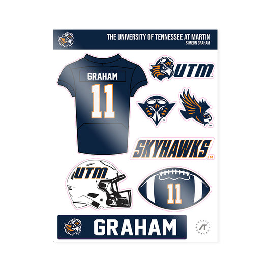 UT Martin - NCAA Football : Simeon Graham - Sticker Sheet-0