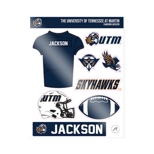 UT Martin - NCAA Football : Cameron Jackson - Sticker Sheet-0