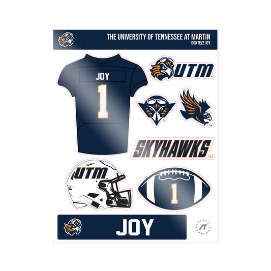 UT Martin - NCAA Football : Donteze Joy - Sticker Sheet-0