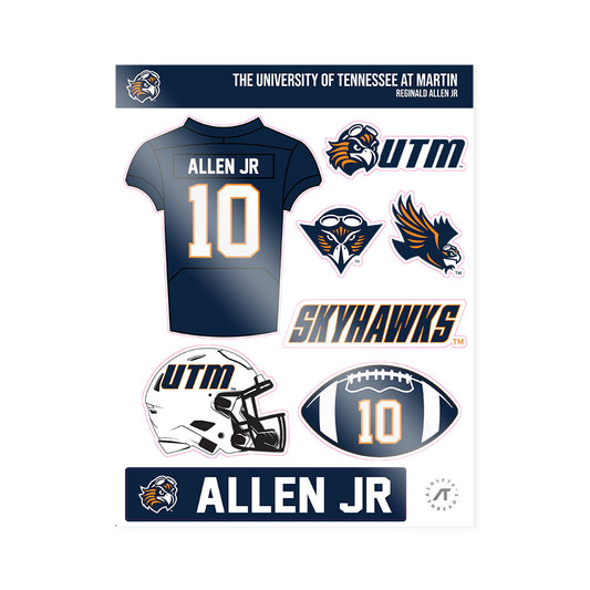 UT Martin - NCAA Football : Reginald Allen Jr - Sticker Sheet-0