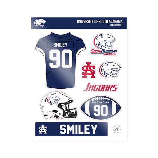 South Alabama - NCAA Football : E'Mauri Smiley - Sticker Sheet-0