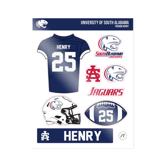 South Alabama - NCAA Football : TreMon Henry - Sticker Sheet-0