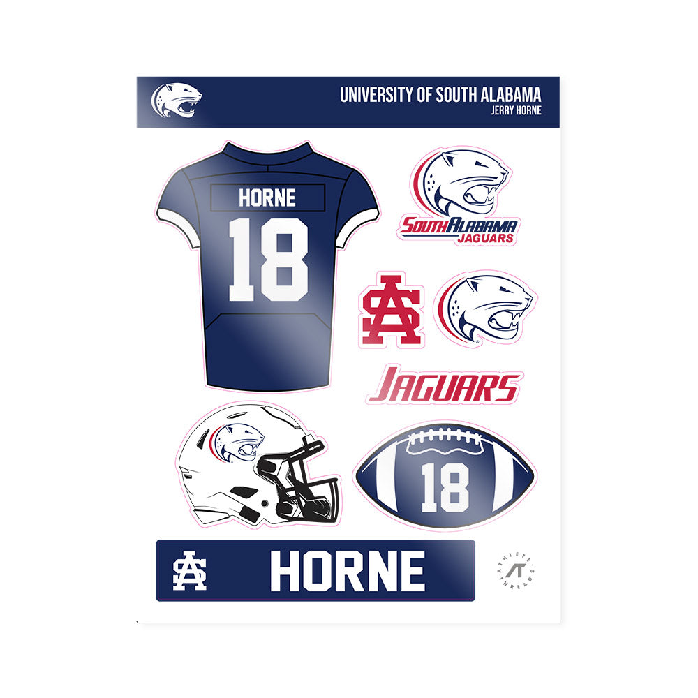 South Alabama - NCAA Football : Jerry Horne - Sticker Sheet-0
