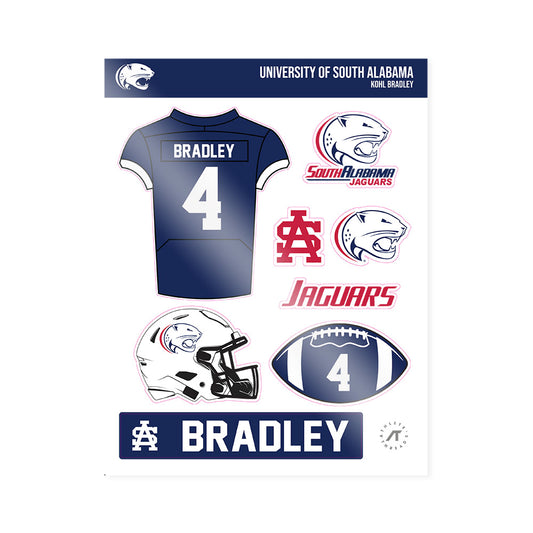 South Alabama - NCAA Football : Kohl Bradley - Sticker Sheet-0