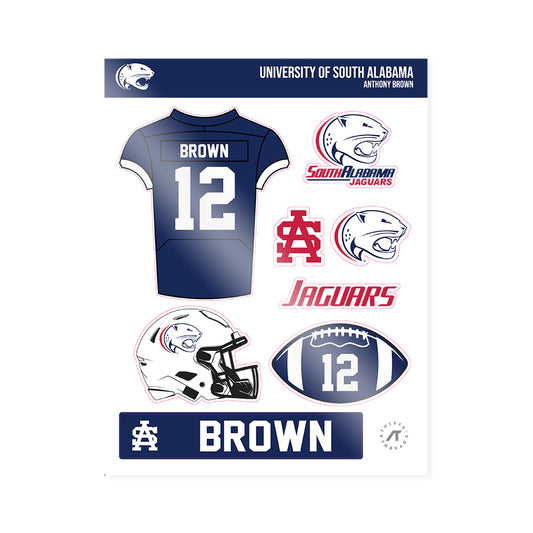 South Alabama - NCAA Football : Anthony Brown - Sticker Sheet-0