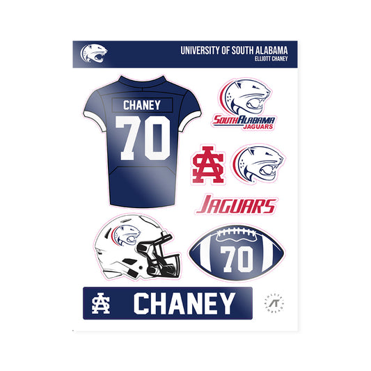 South Alabama - NCAA Football : Elliott Chaney - Sticker Sheet-0