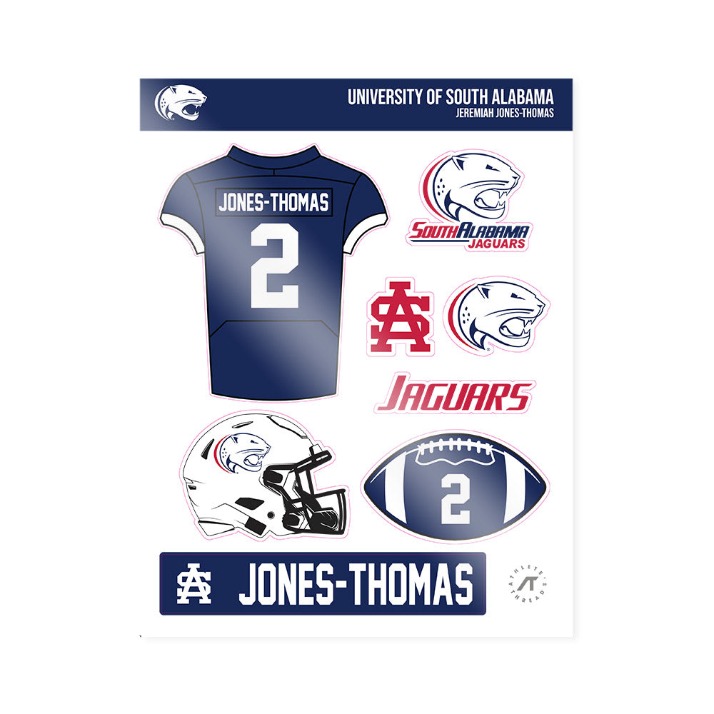 South Alabama - NCAA Football : Jeremiah Jones-Thomas - Sticker Sheet-0