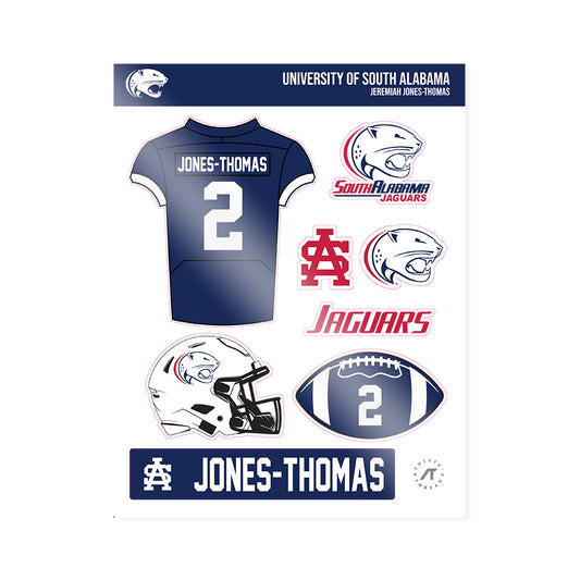 South Alabama - NCAA Football : Jeremiah Jones-Thomas - Sticker Sheet-0