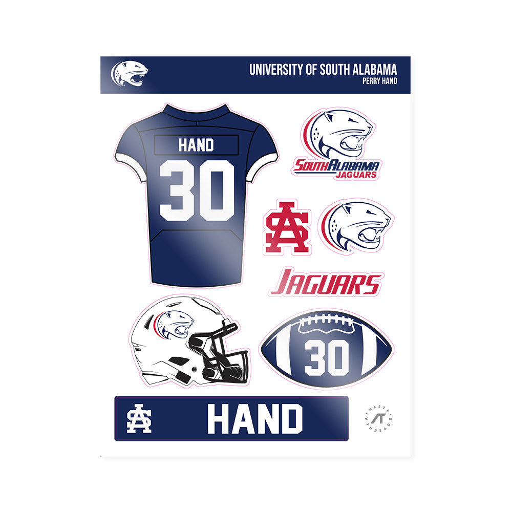 South Alabama - NCAA Football : Perry Hand - Sticker Sheet-0