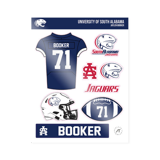 South Alabama - NCAA Football : Jaylen Booker - Sticker Sheet-0
