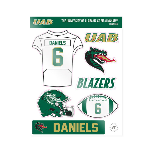 UAB - NCAA Football : Kj Daniels - Sticker Sheet-0
