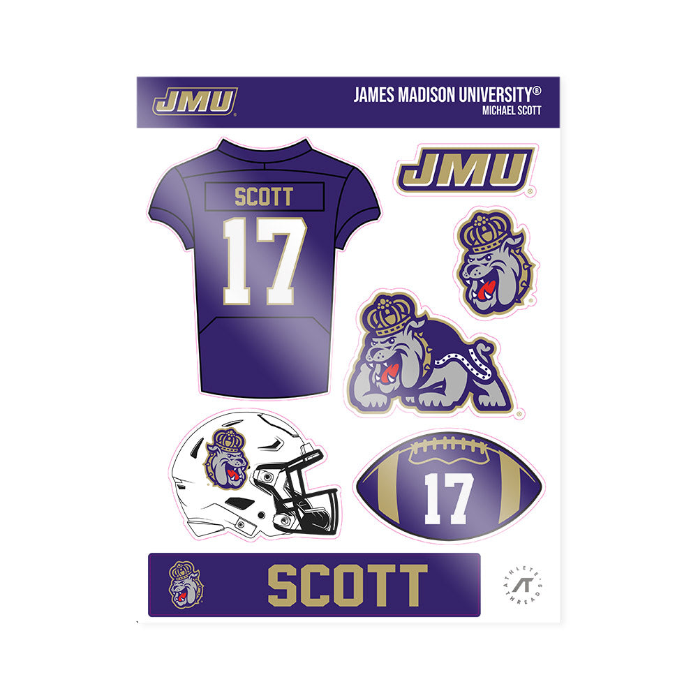 JMU - NCAA Football : Michael Scott - Sticker Sheet-0