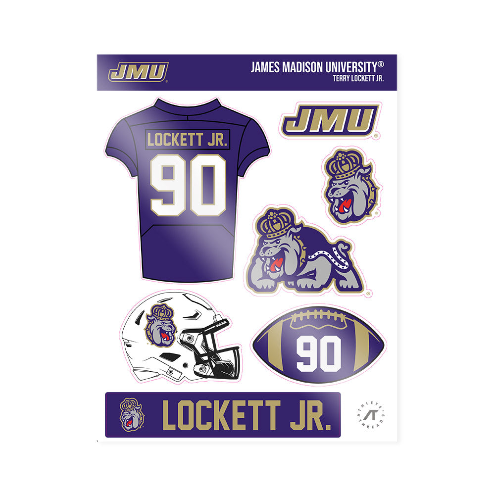 JMU - NCAA Football : Terry Lockett Jr. - Sticker Sheet-0