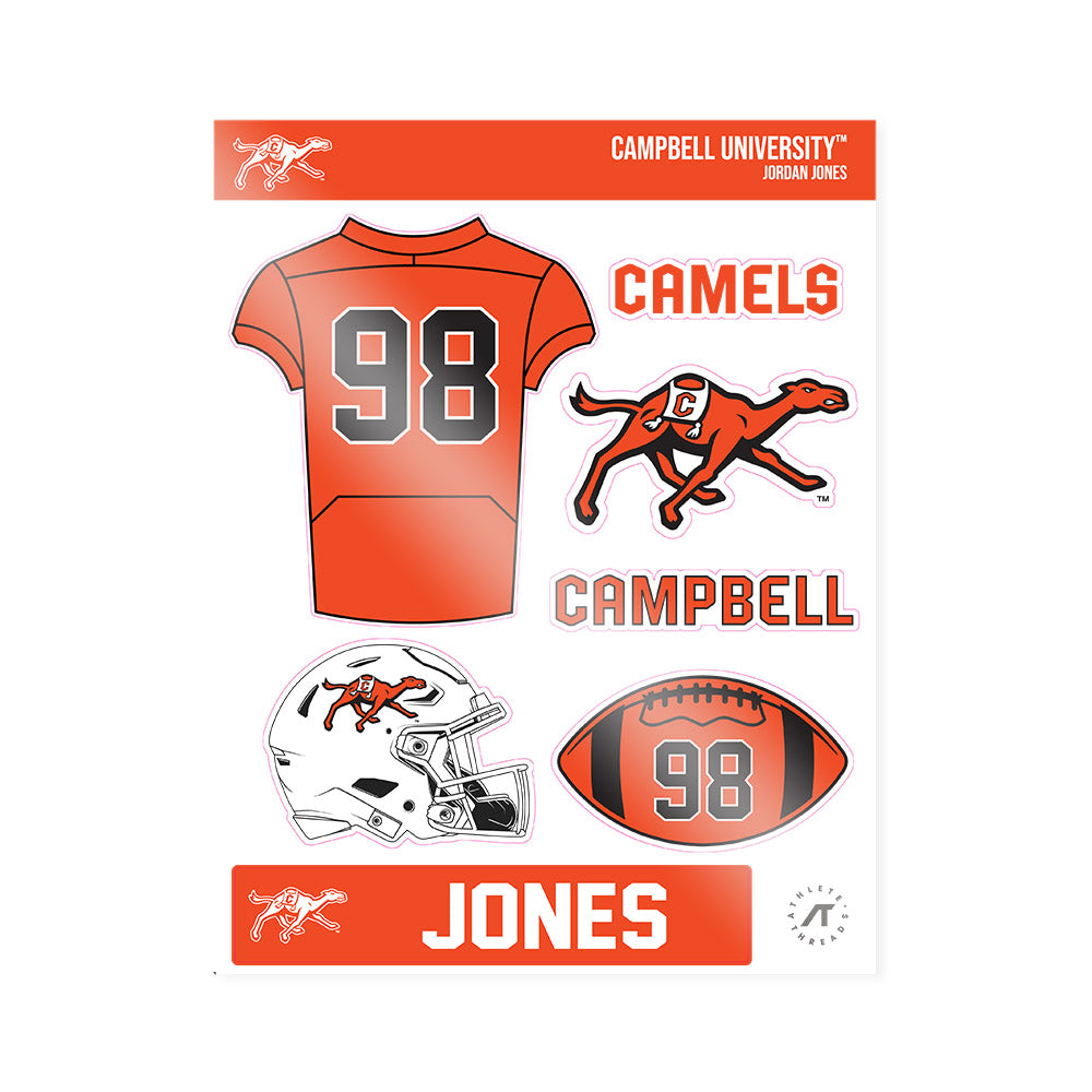 Campbell - NCAA Football : Jordan Jones - Sticker Sheet-0