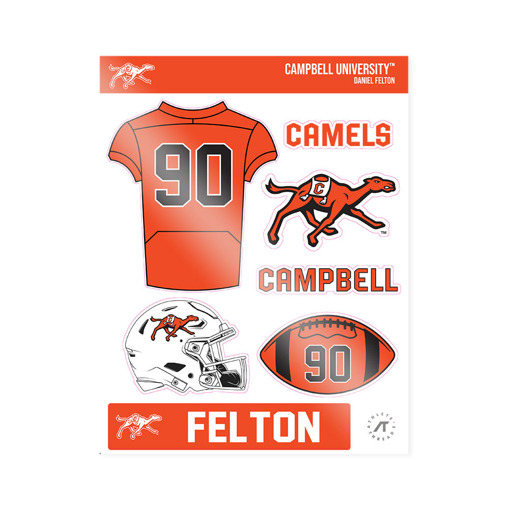 Campbell - NCAA Football : Daniel Felton - Sticker Sheet-0