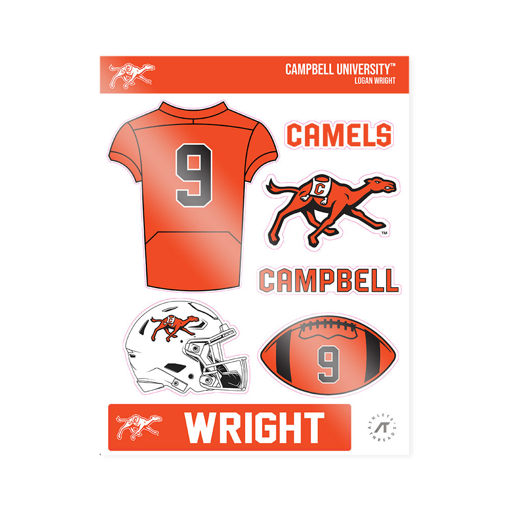 Campbell - NCAA Football : Logan Wright - Sticker Sheet-0
