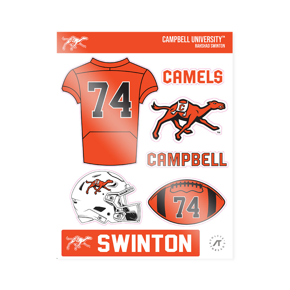 Campbell - NCAA Football : Rahshad Swinton - Sticker Sheet-0